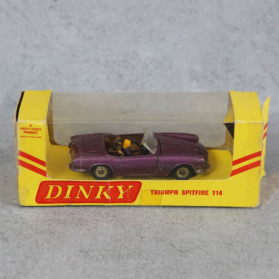Dinky 114 Triumph Spitfire Purple Version US Import box 
