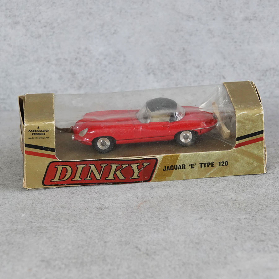 Dinky 120 Jaguar 'E' Type Gold US Import Box
