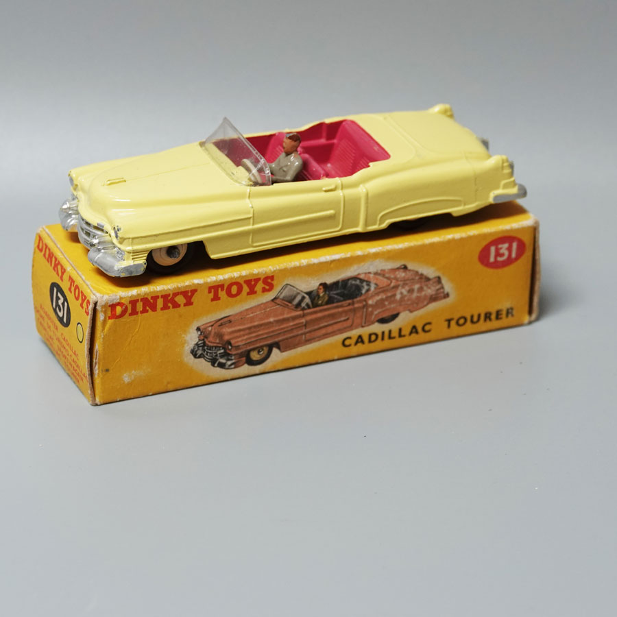 Dinky 131 Cadillac Eldorado Tourer Cream Hubs Mottled Base