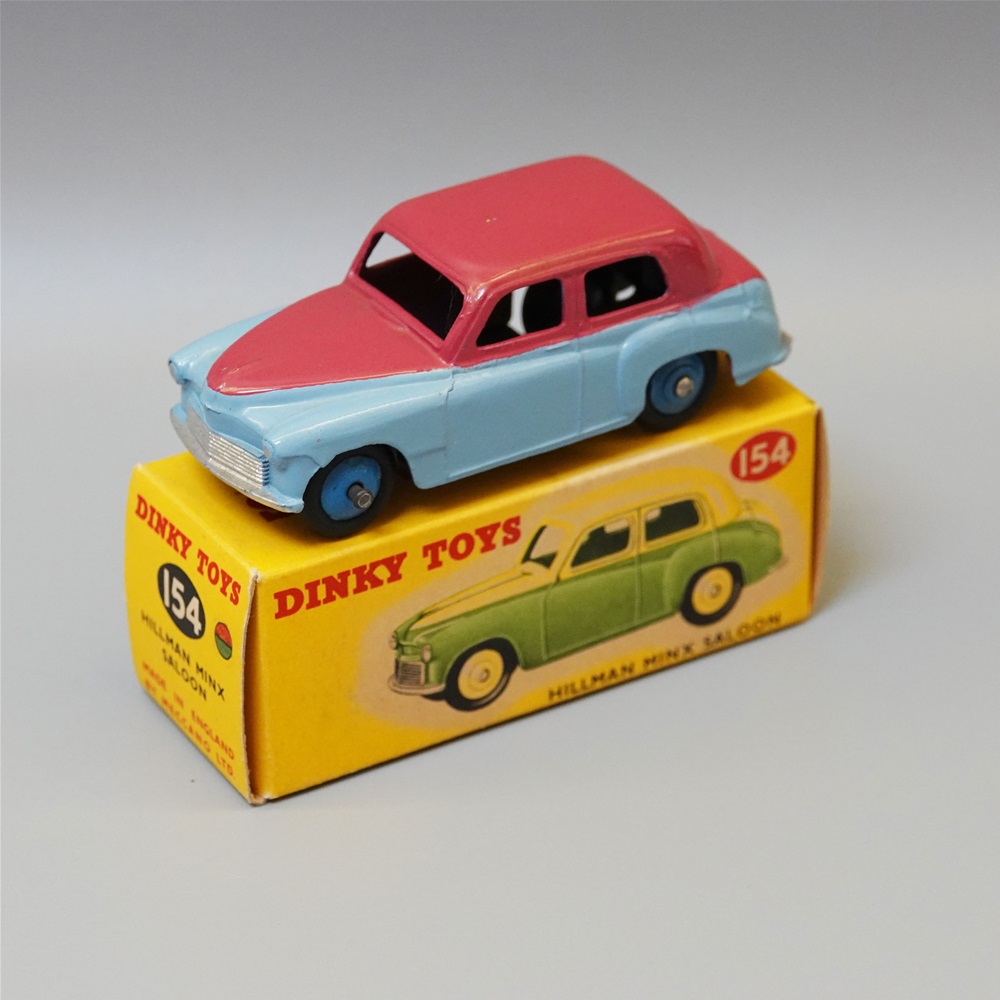 Dinky 154 Hillman Minx saloon pink & blue