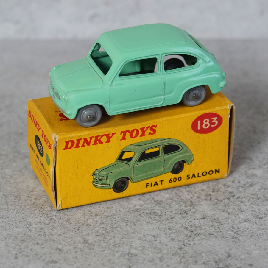 Dinky 183 Fiat 600 Saloon green grey wheels 