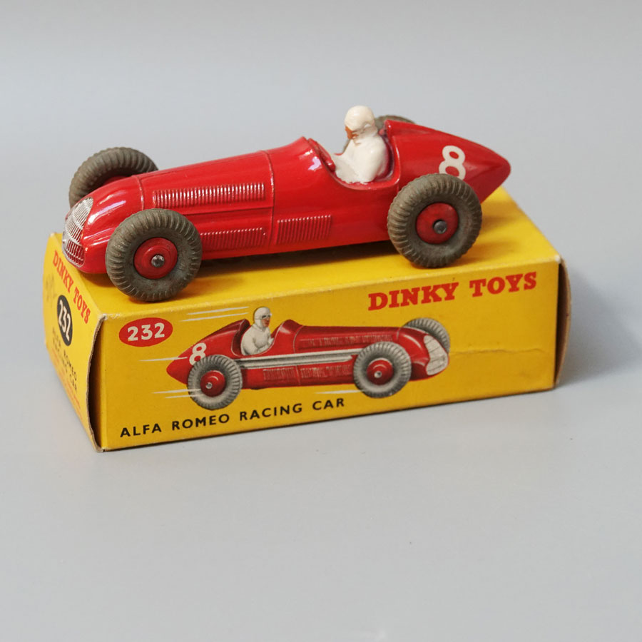 Dinky 232 Alfa Romeo racing car picture box gloss base