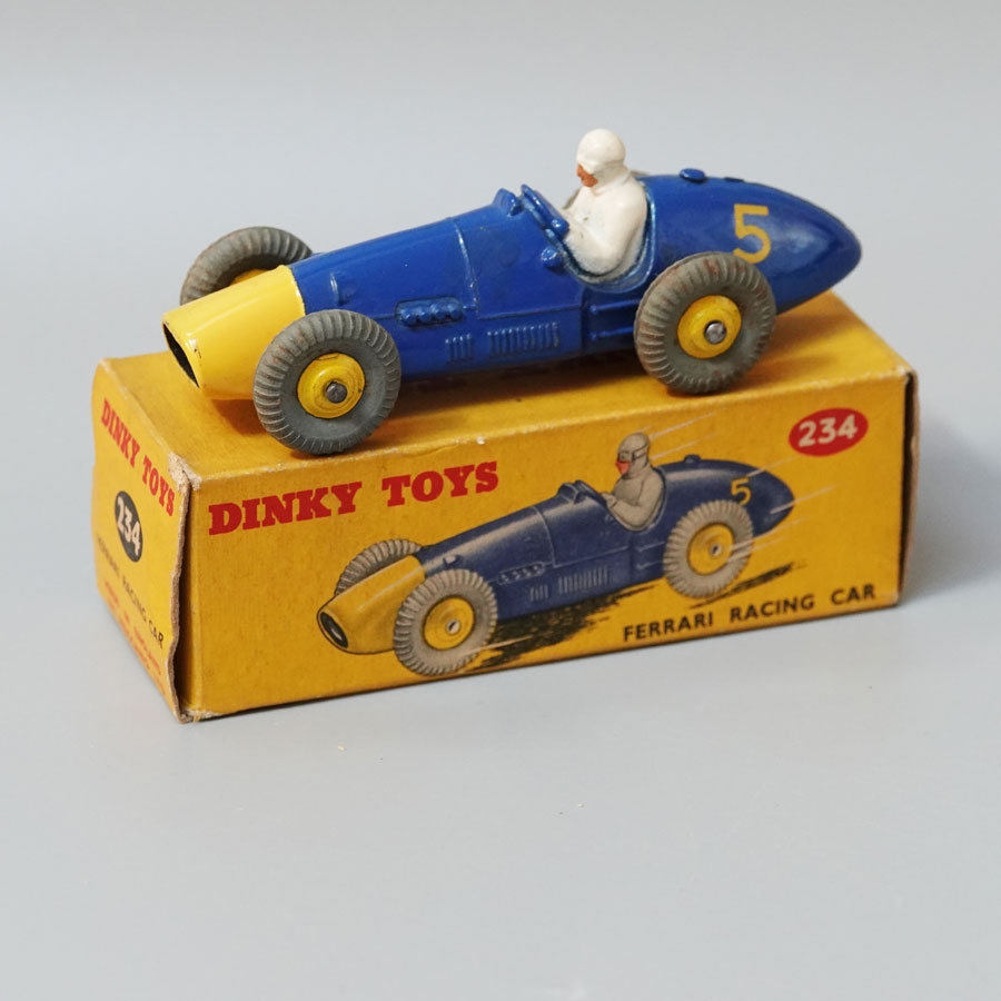 Dinky 234 Ferrari racing car yellow hubs RARE