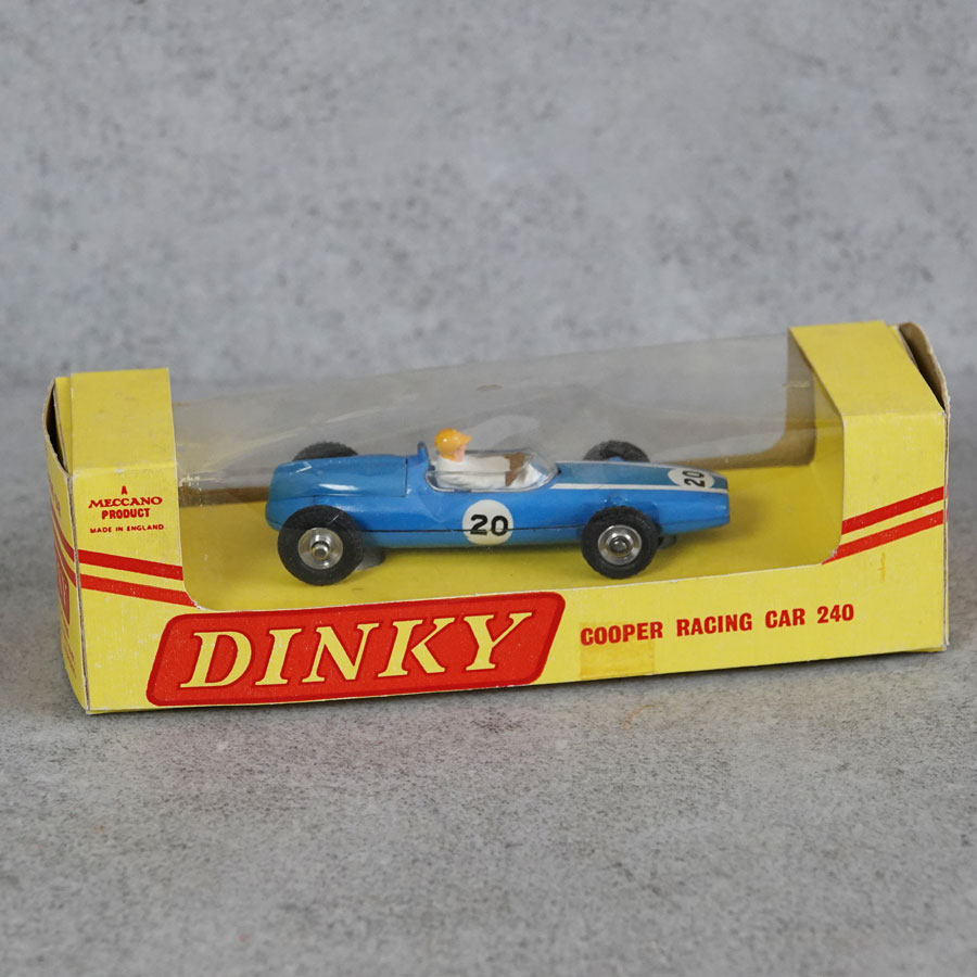 Dinky 240 Cooper Racing Car Blue #20 US Import Box