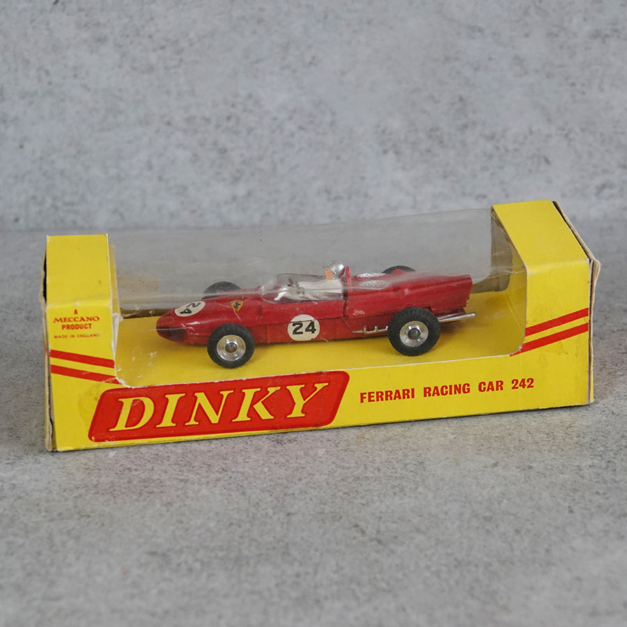 Dinky 242 Ferrari Racing Car in Red #24 US Import Box