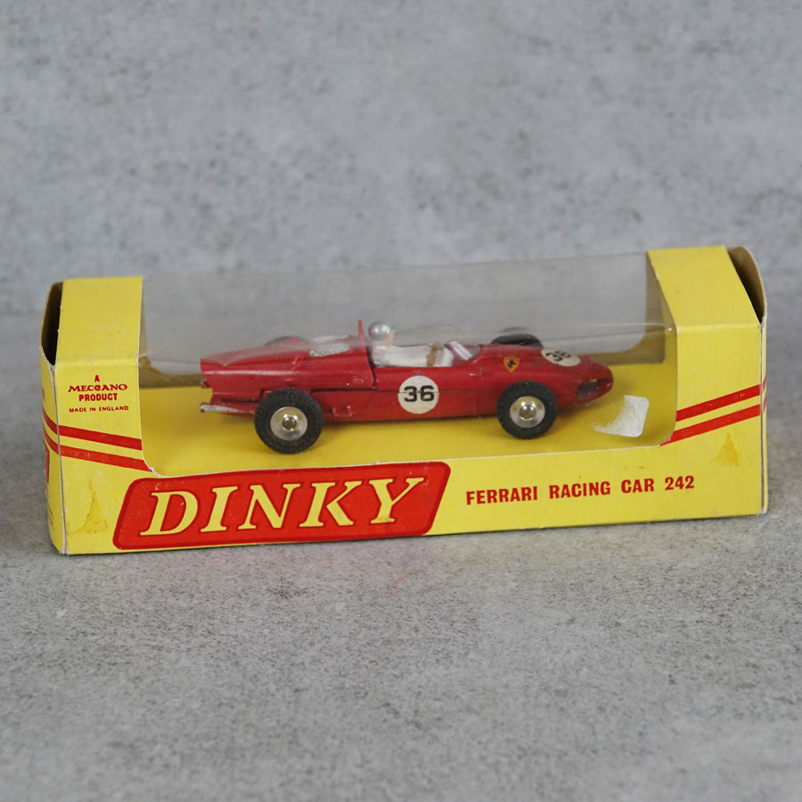 Dinky 242 Ferrari Racing Car in Red #36 US Import Box