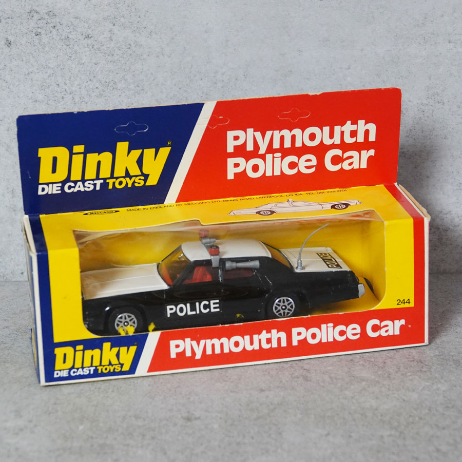 Dinky 244 Plymouth police car plastic front box
