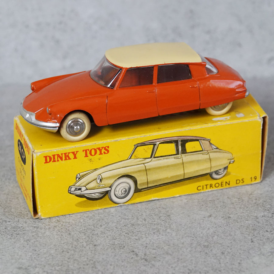 Dinky 24cp Citroen DS19 Burnt Orange Cream Roof Convex Hubs