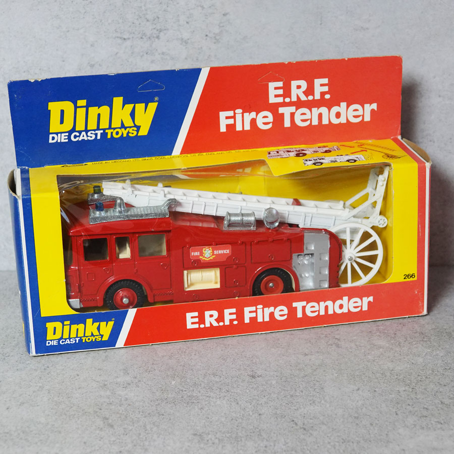 Dinky 266 EFR Fire Tender red white ladders plastic front box