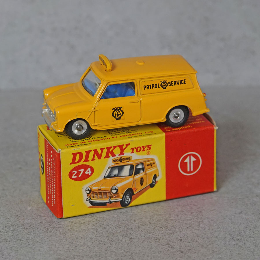 Dinky 274 A.A. Mini Van Silver Baseplate