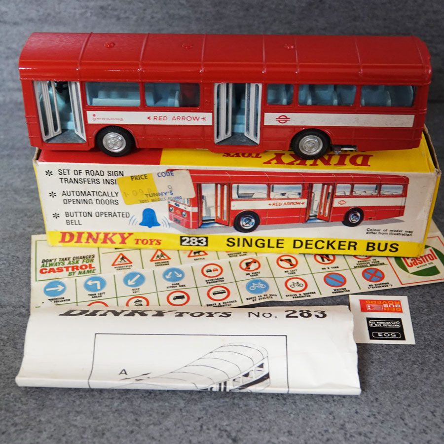 Dinky 283 Single Decker Bus Flat Red