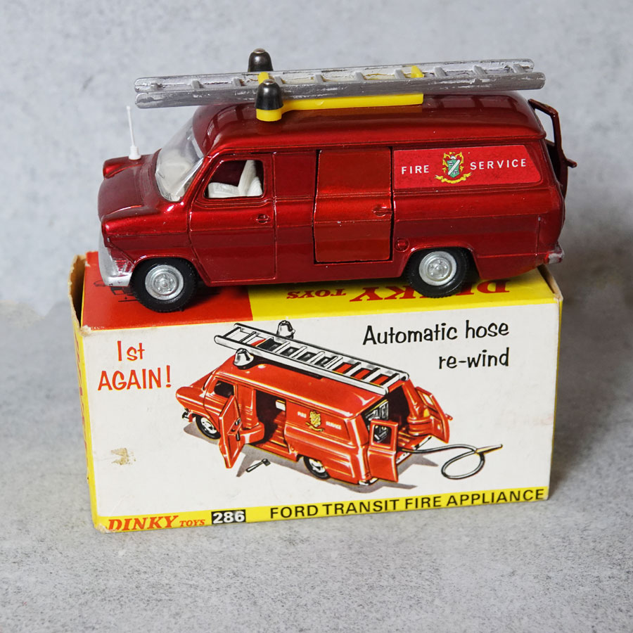 Dinky 286 Ford Transit Fire Appliance Metallic Red