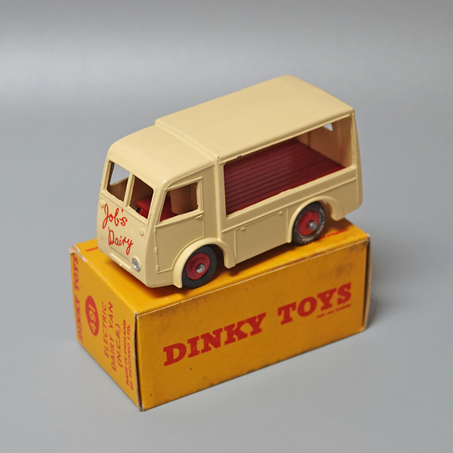 Dinky 491 Electric Dairy Van JOB`S Cream 7 Red Promotional Model