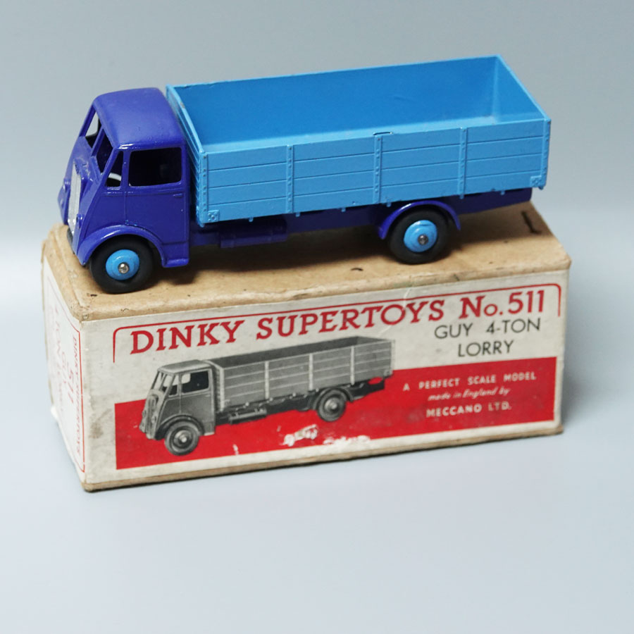 Dinky 511 Guy 4-Ton Lorry two tone blue buff box