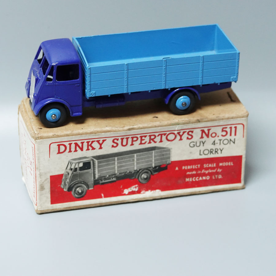 Dinky 511 Guy 4-Ton Lorry Two Tone Blue Buff Box