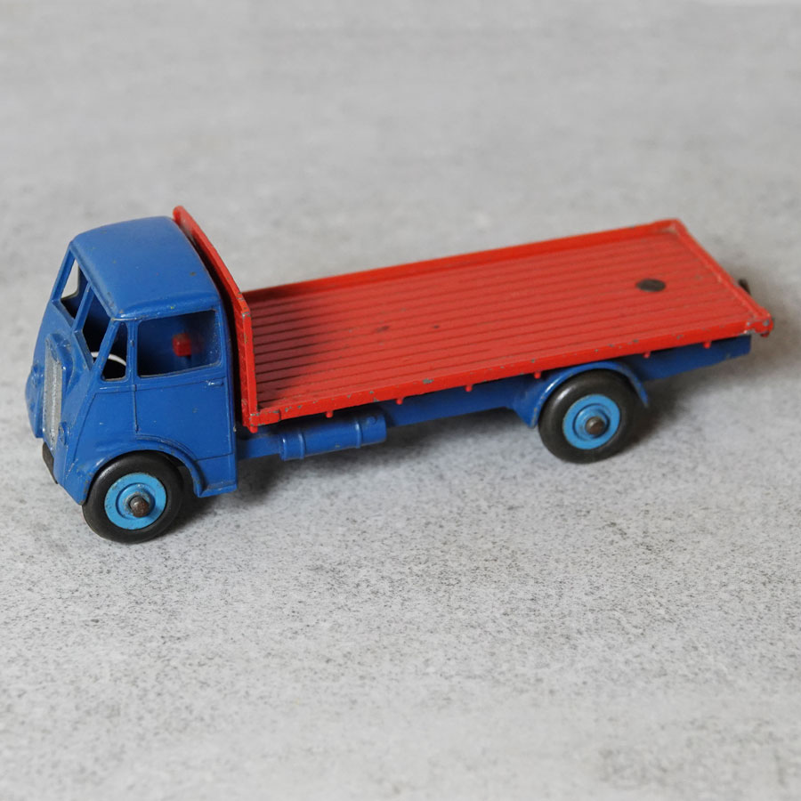 Dinky 512 Guy Flat Truck French blue with red flatbed