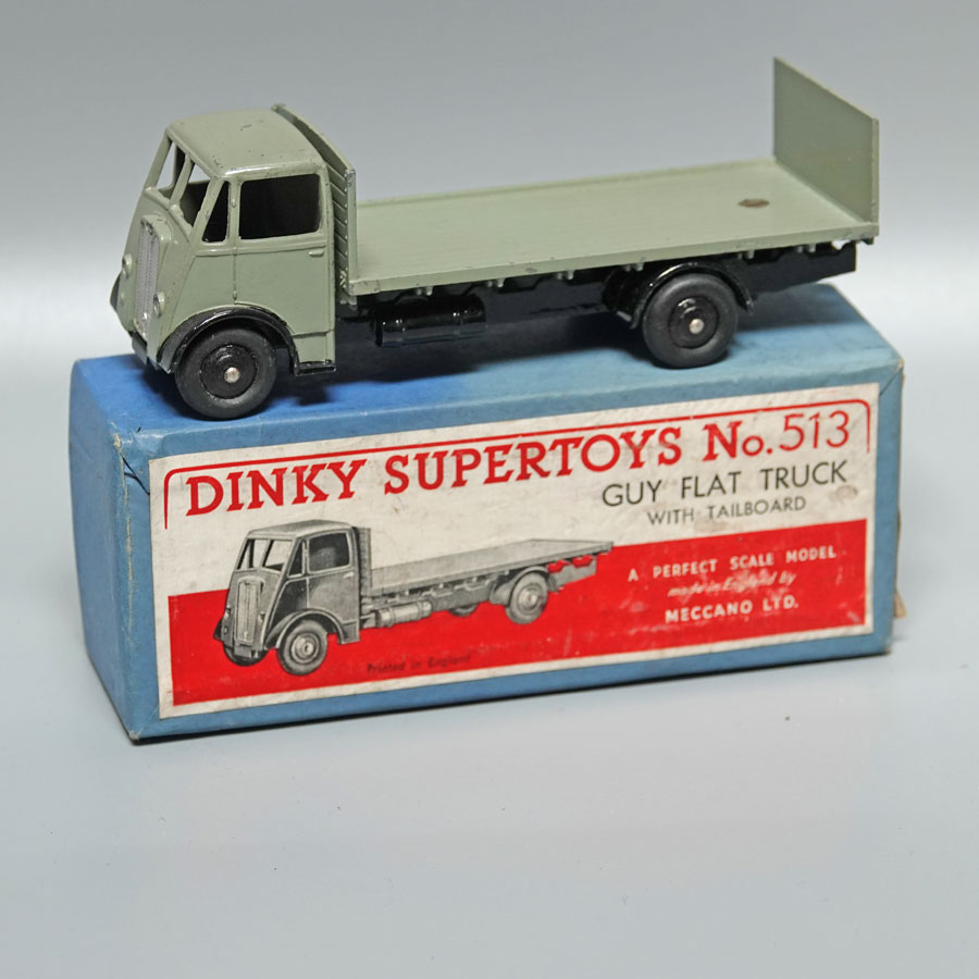 Dinky 513 Guy flat truck with tail board grey with black chassis RARE