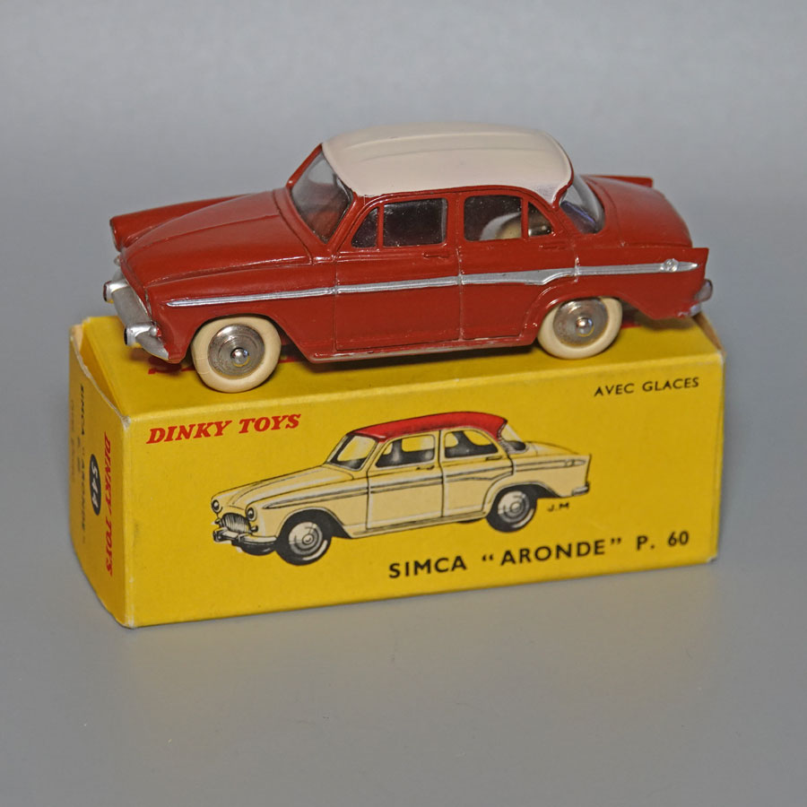 Dinky 544 Simca Aronde P60 red-brown cream roof 