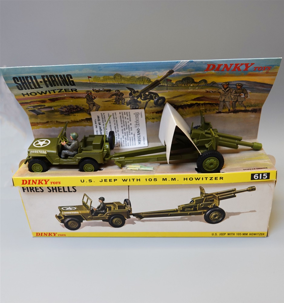 Dinky 615 US Jeep with 105mm Howitzer