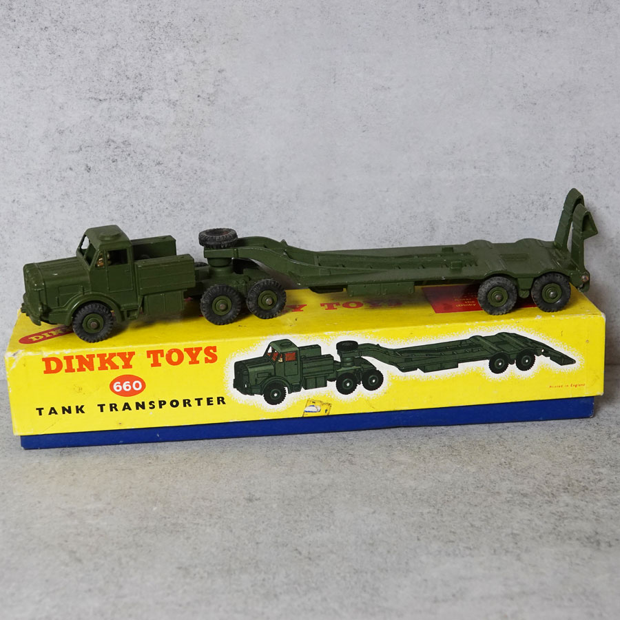Dinky 660 Tank Transporter matt green yellow & blue box