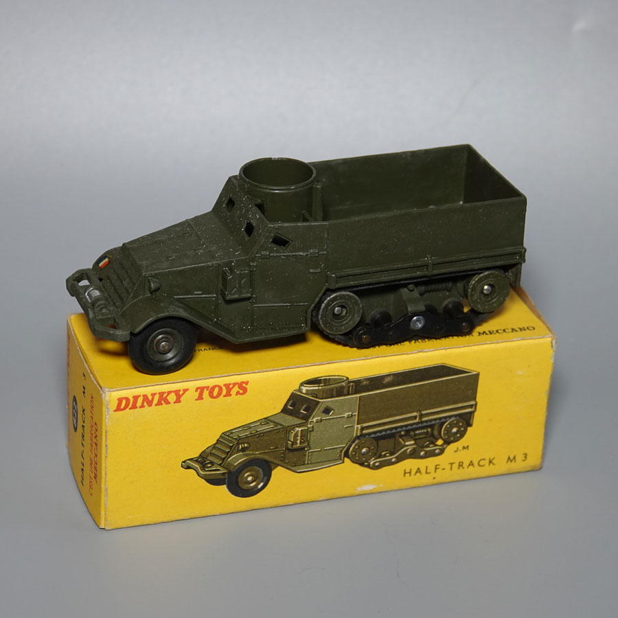 Miniature Dinky Toys N°822 Half-track M3 - Vintage 1:43 Fabriqué En France - Occasion