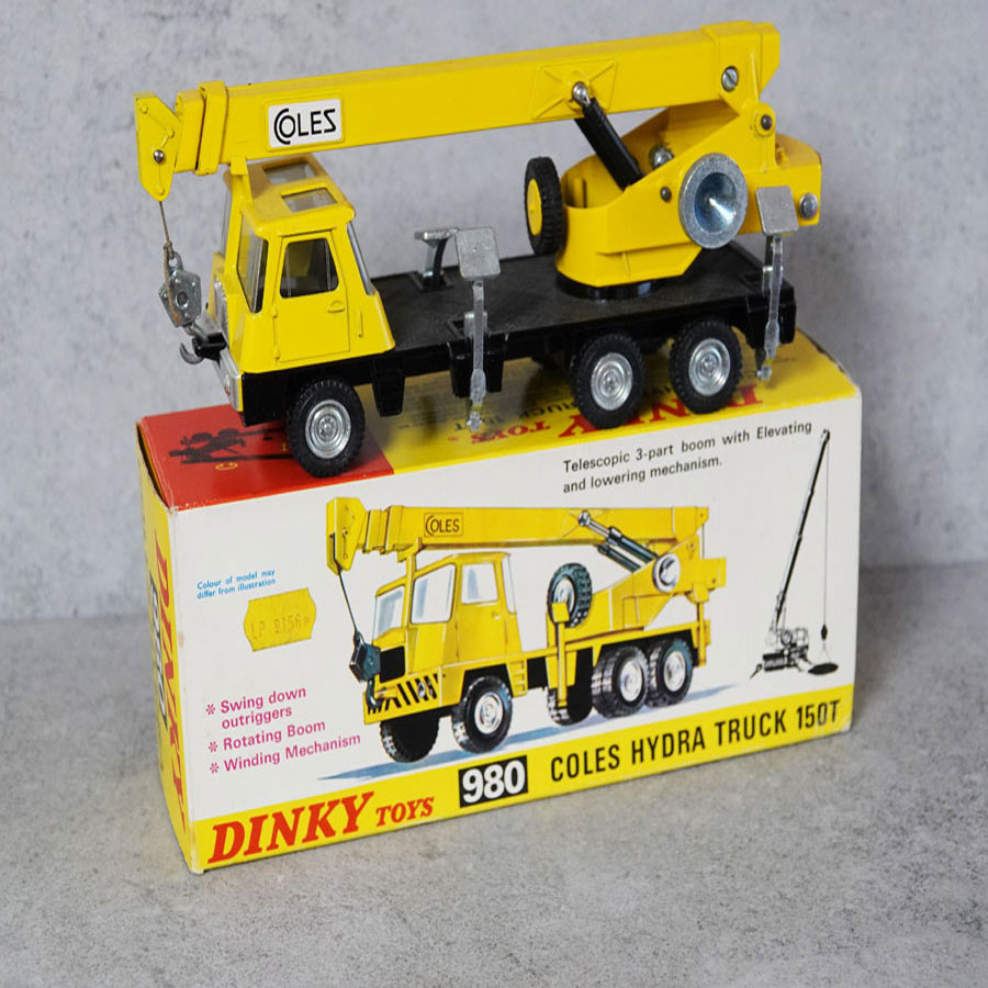 Dinky 980 Coles Hydra Truck 150T in yellow