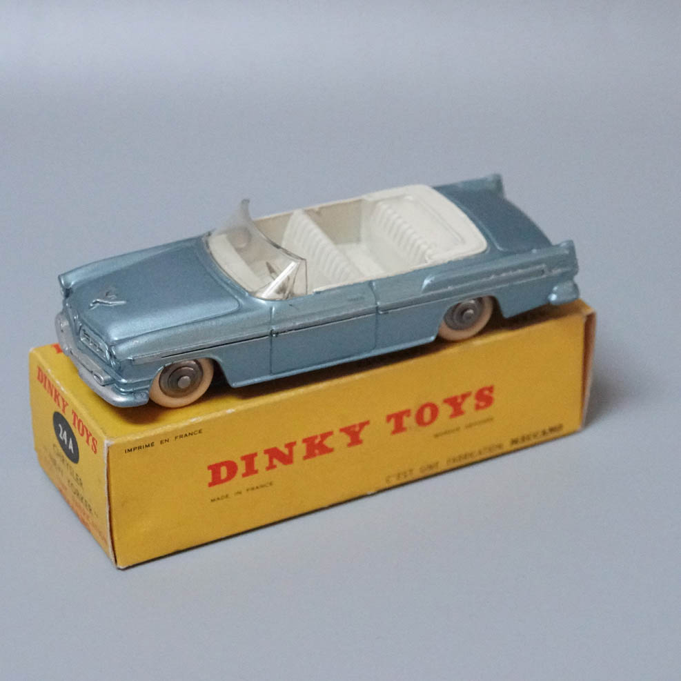 Dinky 24A Chrysler New Yorker in metallic blue ivory interior