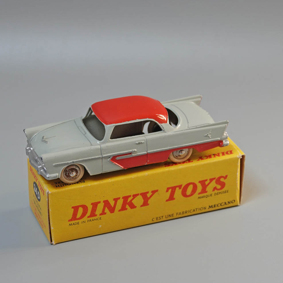 Dinky 24D Plymouth Belvedere grey picture box