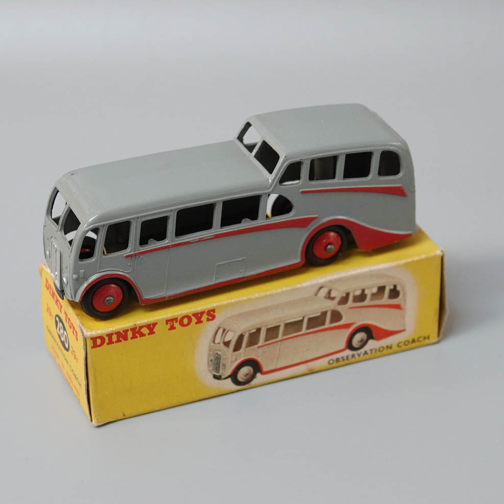 Dinky 280/29F Observation coach in Grey & red