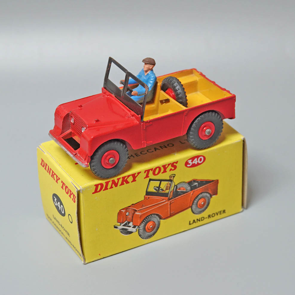 Dinky 340 Land Rover in red & yellow (Scarce)