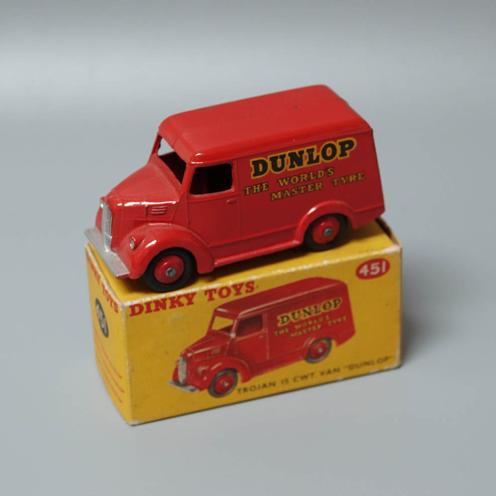 Dinky 451 Dunlop Trojan15 cwt van in red