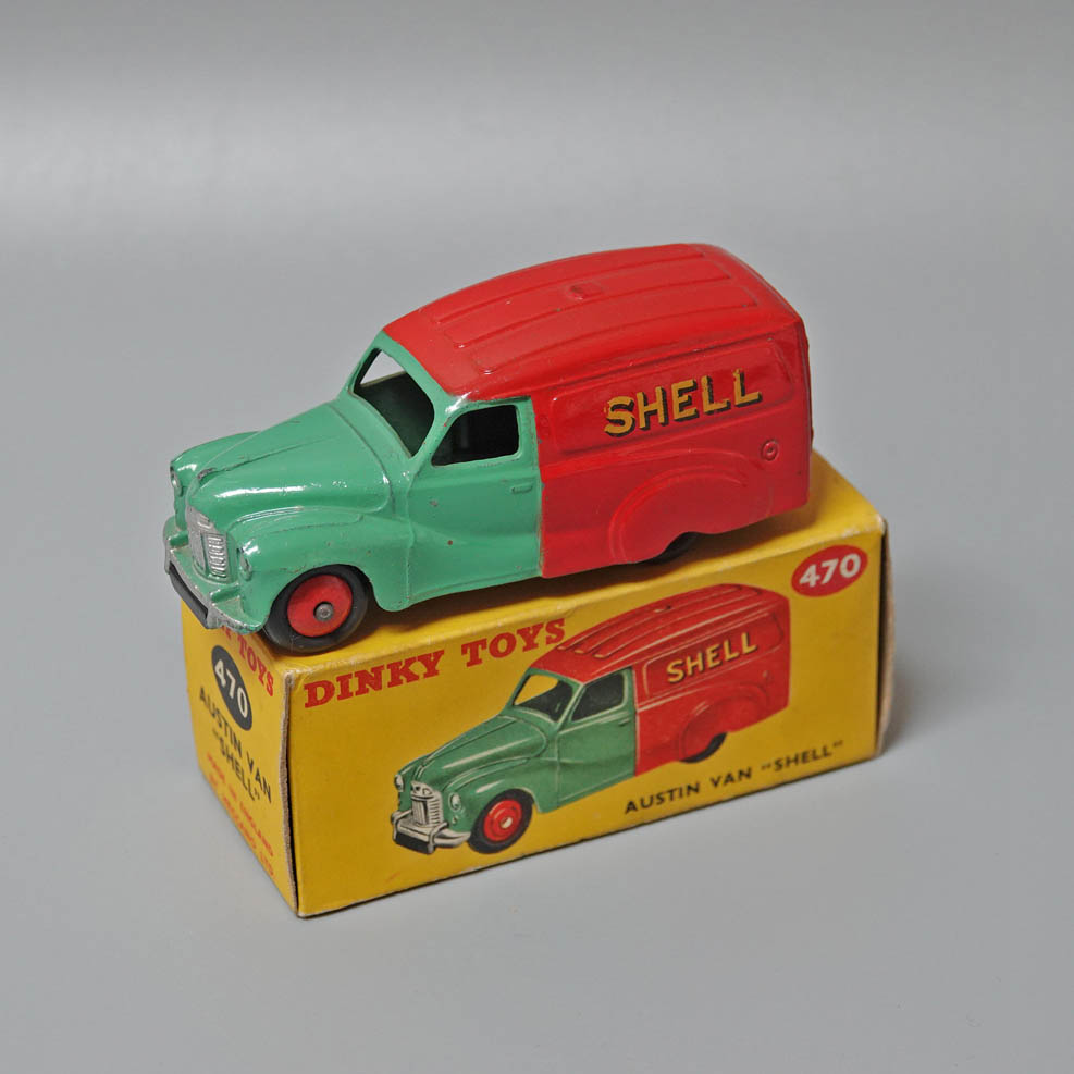 Dinky 470 Shell Austin Van in red  green