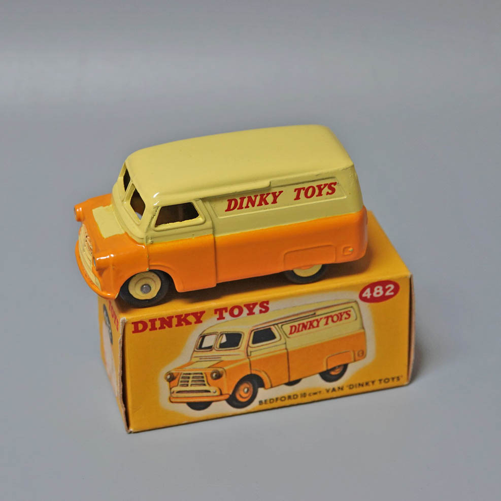 RESERVED Dinky 482 Dinky toys Bedford 10 CWT Van in yellow. &  orange 