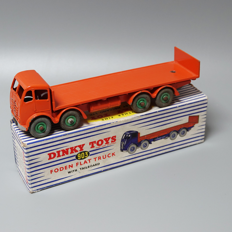 Dinky 903 Foden flat truck with tail board orange RARE
